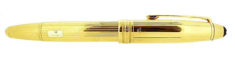 C2001 MONTBLANC 146 LEGRAND SOLITAIRE STERLING VERMEIL LINED PATTERN 18K M NIB FOUNTAIN PEN NEVER INKED STICKERED OFFERED BY ANTIQUE DIGGER