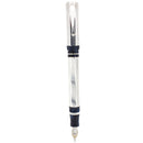 2001 MONTEGRAPPA PRIVILEGE DECO STERLING & BLUE PEARL LARGE FOUNTAIN PEN NEVER INKED OFFERED BY ANTIQUE DIGGER
