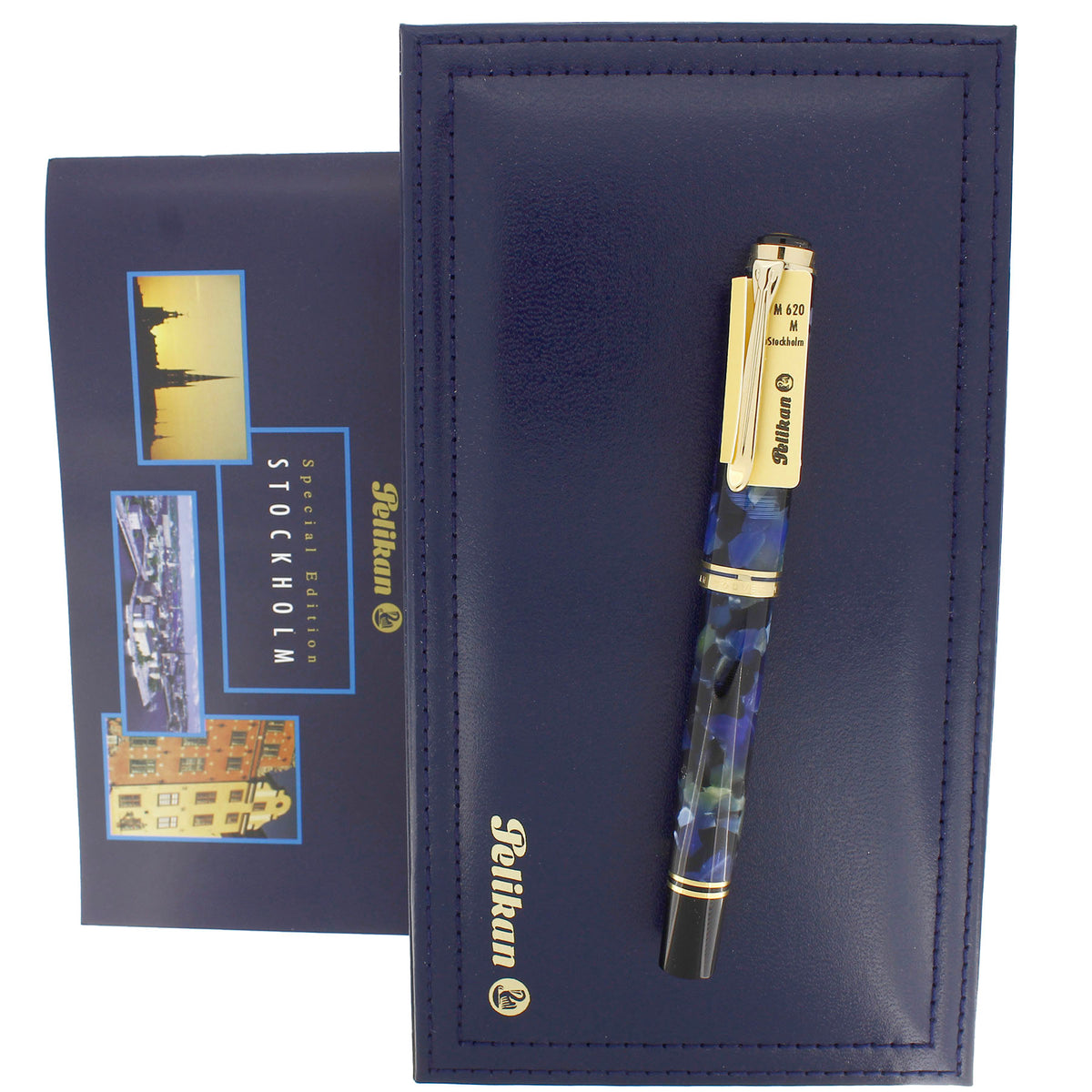 2001 PELIKAN M620 SPECIAL EDITION CITY SERIES STOCKHOLM FOUNTAIN PEN N