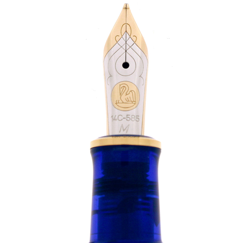 SCARCE 2001 PELIKAN M600 MADE FOR SONY MALAYSIA TRANSPARENT BLUE SPECIAL EDITION FOUNTAIN PEN NEVER INKED OFFERED BY ANTIQUE DIGGER