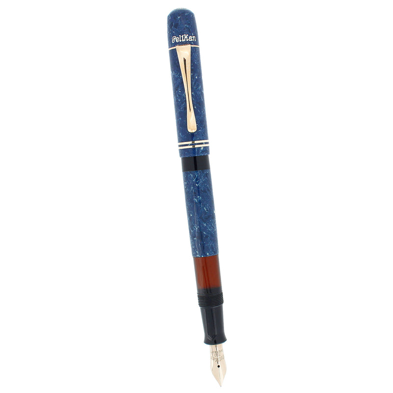 PELIKAN BLUE LAPIS 1935 ORIGINALS OF THEIR TIME FOUNTAIN PEN 18K