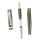 2001 VISCONTI PORTOFINO FACETED LIMITED EDITION 40/150 IVORY PEARL W/BLACK & WHITE VEINS FOUNTAIN PEN OFFERED BY ANTIQUE DIGGER