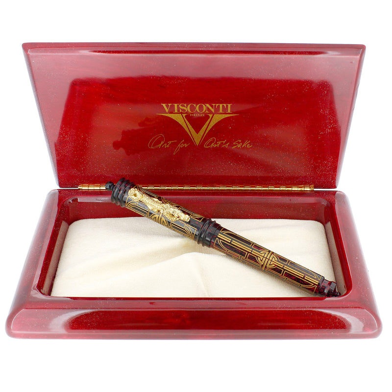 2001 VISCONTI FORTUNE DRAGON LIMITED EDITION 322/888 FOUNTAIN PEN NEVER INKED BOXED OFFERED BY ANTIQUE DIGGER