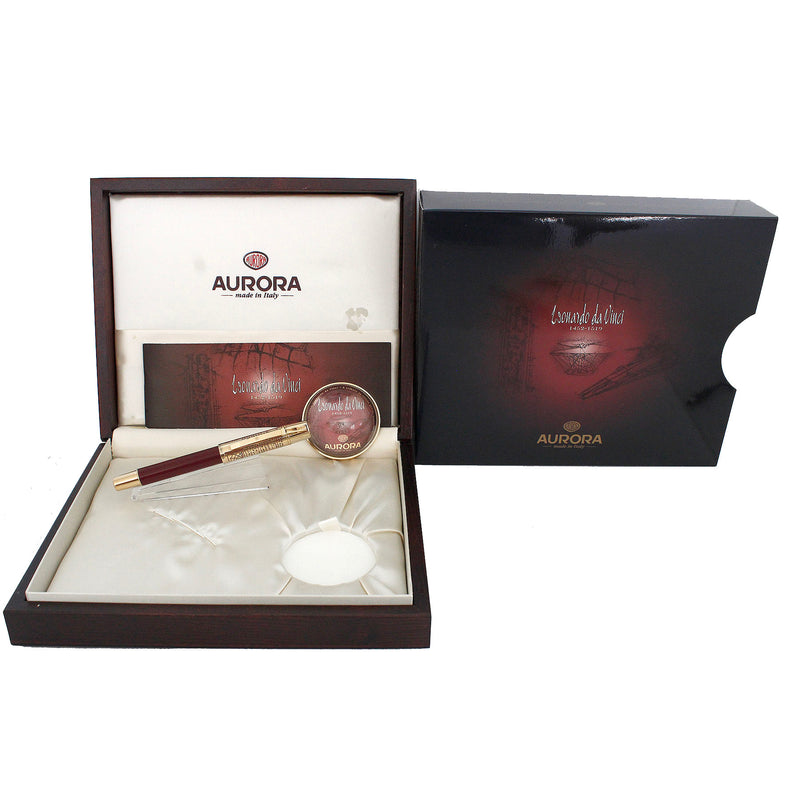 2002 AURORA LEONARDO DA VINCI LIMITED EDITION 346/1919 FOUNTAIN PEN BOXED MINT OFFERED BY ANTIQUE DIGGER