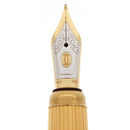 2002 CARTIER DANDY BURGUNDY MARBLED LACQUER & 18K GOLD PLATE CAP FOUNTAIN PEN OFFERED BY ANTIQUE DIGGER
