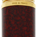 2002 CARTIER DANDY BURGUNDY MARBLED LACQUER & 18K GOLD PLATE CAP FOUNTAIN PEN OFFERED BY ANTIQUE DIGGER