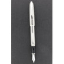 MINT 2002 CARTIER DANDY PLATINUM FINISH 18K MED NIB FOUNTAIN PEN NEVER INKED OFFERED BY ANTIQUE DIGGER