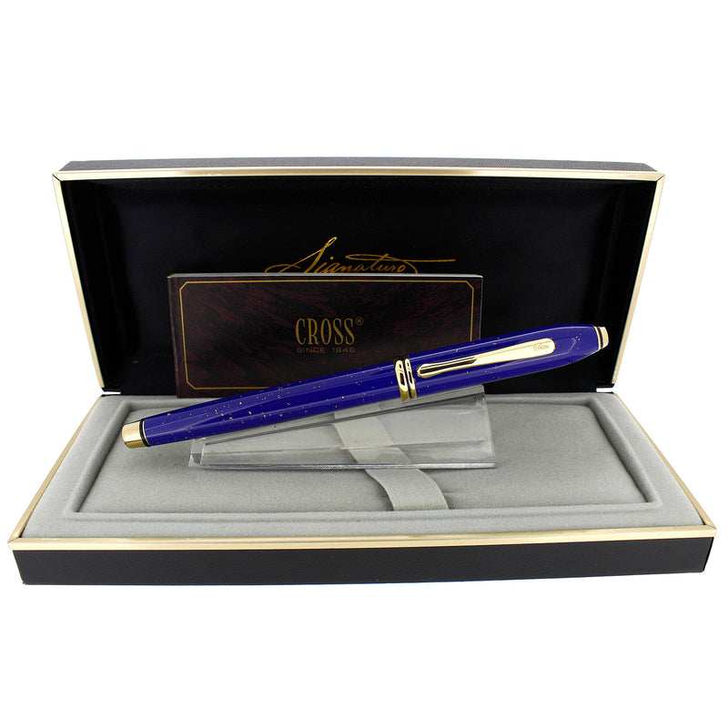 2002 CROSS TOWNSEND LAPIS LAZULI 18K M NIB FOUNTAIN PEN NEVER INKED OFFERED BY ANTIQUE DIGGER