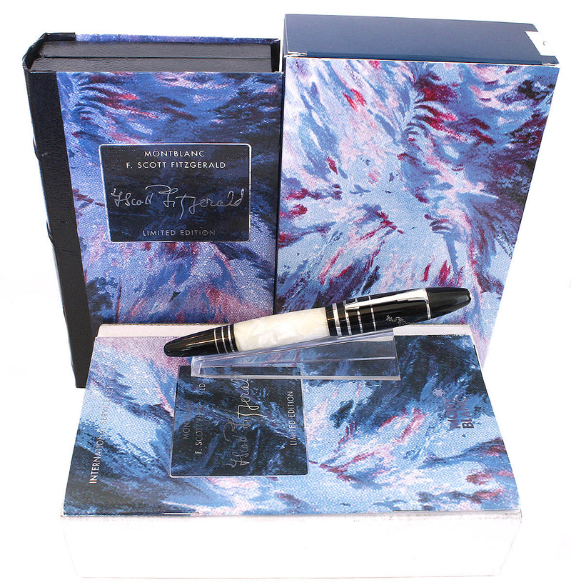 2002 MONTBLANC F. SCOTT FITZGERALD LIMITED EDITION FOUNTAIN PEN BOXES NEVER INKED OFFERED BY ANTIQUE DIGGER