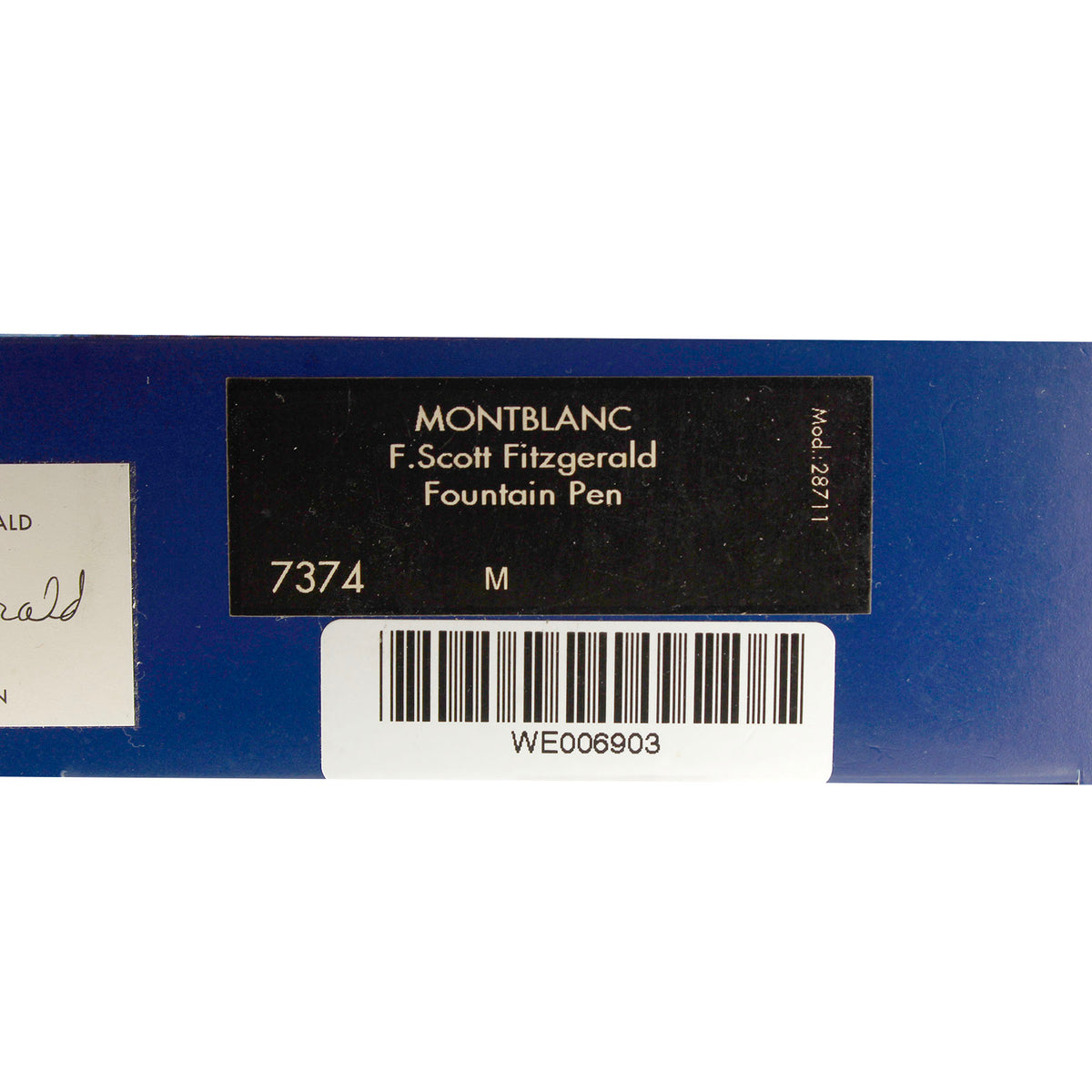 STICKERED 2002 MONTBLANC F. SCOTT FITZGERALD LIMITED EDITION FOUNTAIN