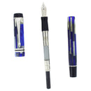2002 PARKER DUOFOLD SPECIAL EDITION BLUE MOSAIC 18K MED NIB FOUNTAIN PEN NEW IN BOX OFFERED BY ANTIQUE DIGGER