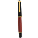2002 PELIKAN M400 SOUVERAN RED STRIPE TWO-CHICK LOGO 14K MEDIUM NIB FOUNTAIN PEN OFFERED BY ANTIQUE DIGGER