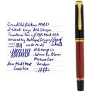 2002 PELIKAN M400 SOUVERAN RED STRIPE TWO-CHICK LOGO 14K MEDIUM NIB FOUNTAIN PEN OFFERED BY ANTIQUE DIGGER