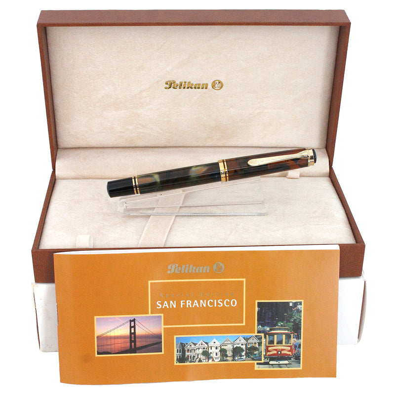 2002 PELIKAN M620 SPECIAL EDITION CITY SERIES SAN FRANCISCO FOUNTAIN PEN BOXES/PAPERS OFFERED BY ANTIQUE DIGGER