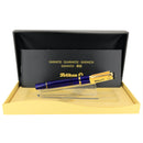 FIRST YEAR 2002 PELIKAN M200 BLUE TRANSPARENT FOUNTAIN PEN NEW IN BOX NEVER INKED DISCONTINUED OFFERED BY ANTIQUE DIGGER