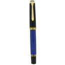 NEW IN BOX 2002 PELIKAN M600 SOUVERAN BLUE STRIPE TWO-CHICK LOGO 14K MEDIUM NIB FOUNTAIN PEN OFFERED BY ANTIQUE DIGGER