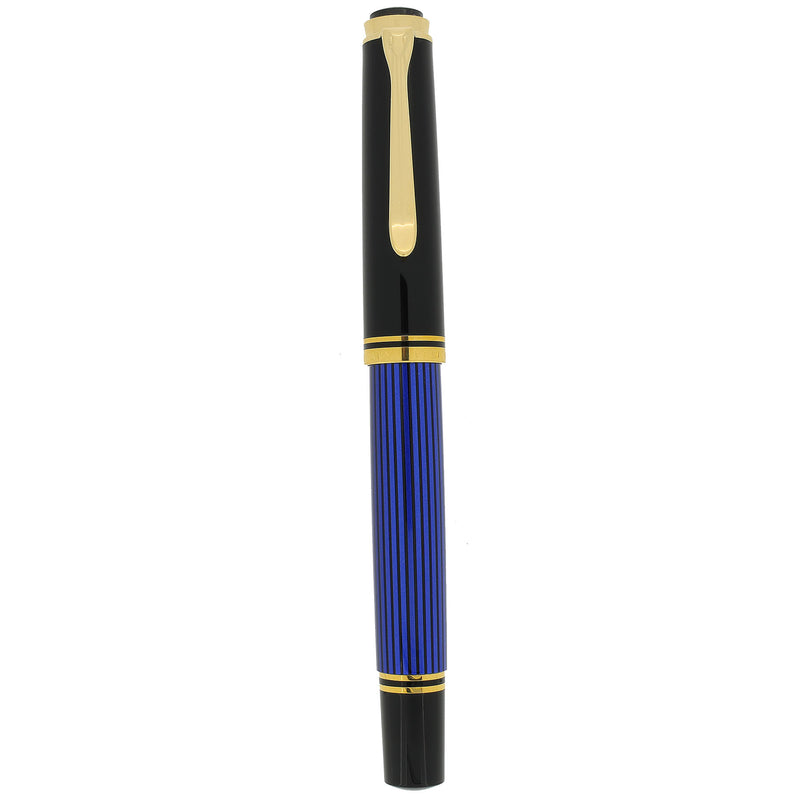 NEW IN BOX 2002 PELIKAN M600 SOUVERAN BLUE STRIPE TWO-CHICK LOGO 14K M