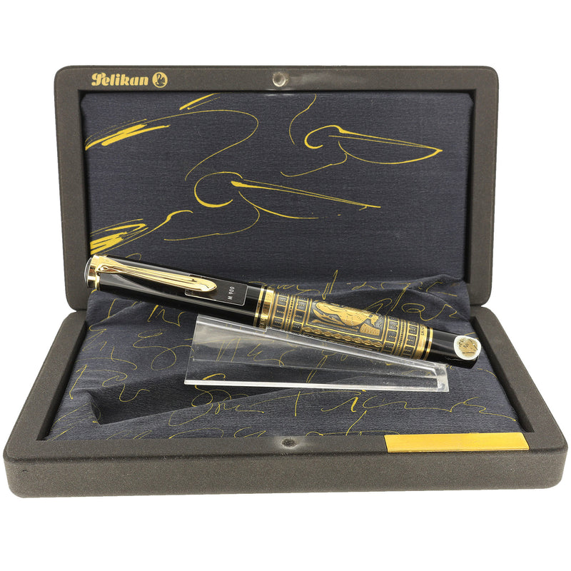 2002 PELIKAN (OLD STYLE) M900 VERMEIL TOLEDO 18C/750 MED NIB FOUNTAIN