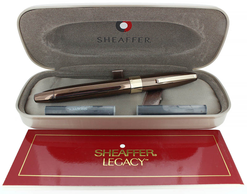C2002 SHEAFFER LEGACY 2 COPPER & GOLD TRIM 18K FINE NIB FOUNTAIN PEN NEVER INKED OFFERED BY ANTIQUE DIGGER