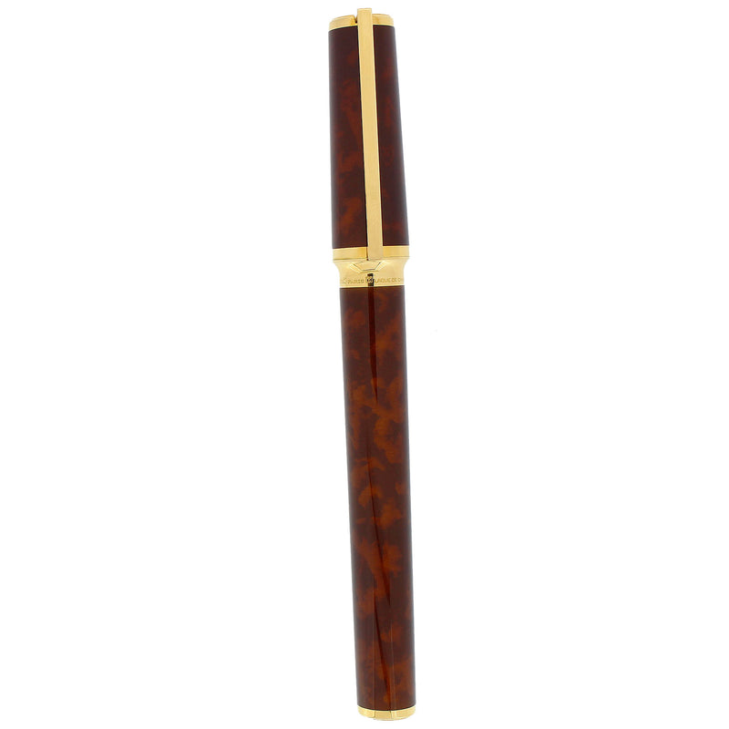 2002 S.T. DUPONT CHAIRMAN MONTPARNASSE TORTOISE SHELL LACQUER 18K M NIB LIMITED EDITION FOUNTAIN PEN MINT OFFERED BY ANTIQUE DIGGER