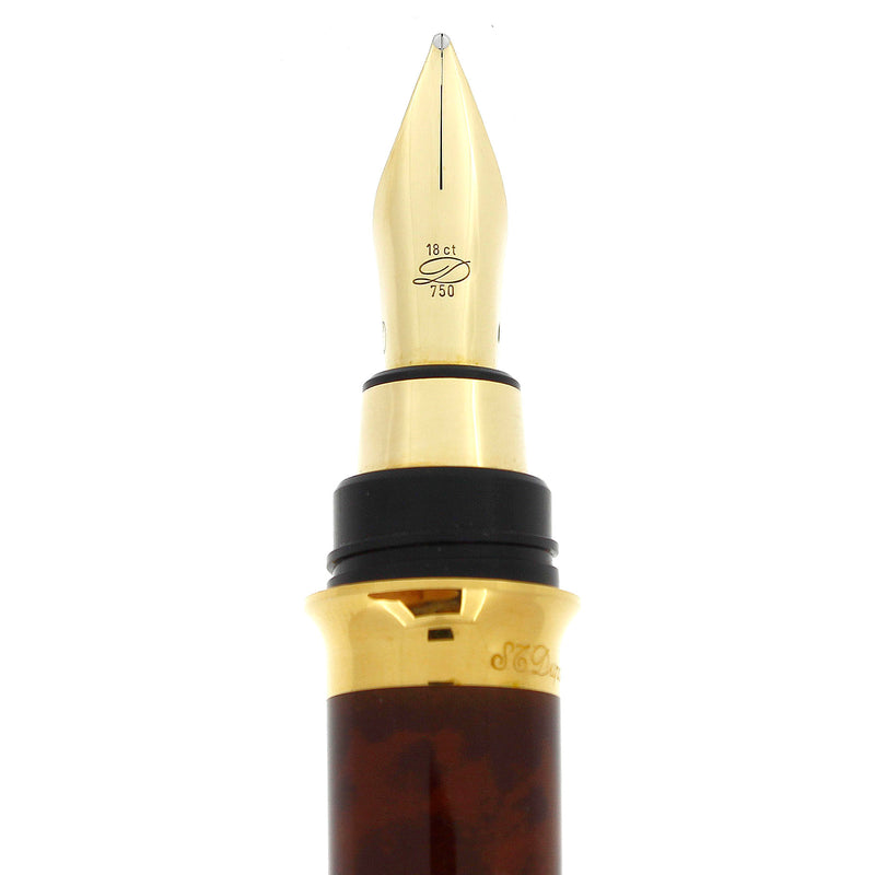 2002 S.T. DUPONT CHAIRMAN MONTPARNASSE TORTOISE SHELL LACQUER 18K M NIB LIMITED EDITION FOUNTAIN PEN MINT OFFERED BY ANTIQUE DIGGER