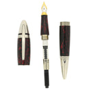 2004 UNDERWOOD (LONDON) PICCADILLY EBONITE MARBLED BURGUNDY FOUNTAIN PEN NEVER INKED OFFERED BY ANTIQUE DIGGER