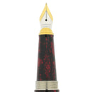 2004 UNDERWOOD (LONDON) PICCADILLY EBONITE MARBLED BURGUNDY FOUNTAIN PEN NEVER INKED OFFERED BY ANTIQUE DIGGER