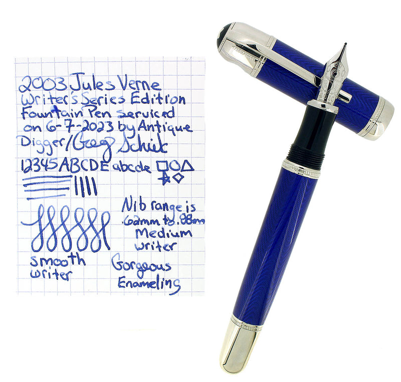 2003 MONTBLANC JULES VERNE WRITERS LIMITED EDITION FOUNTAIN PEN OFFERED BY ANTIQUE DIGGER