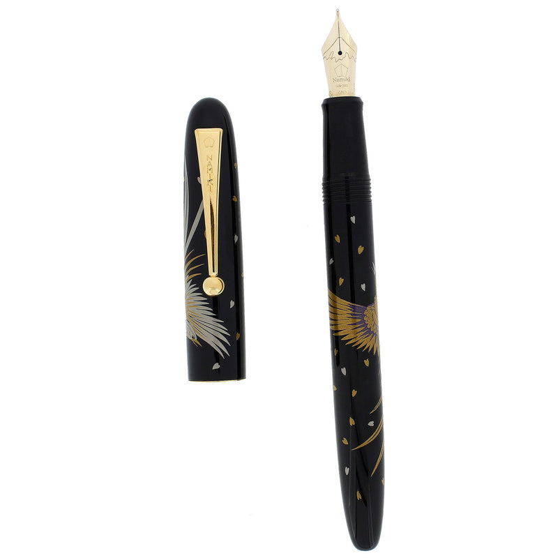2003 NAMIKI NIPPON ART MAKI-E GOLDEN PHEASANT 14K MED NIB FOUNTAIN PEN OFFERED BY ANTIQUE DIGGER