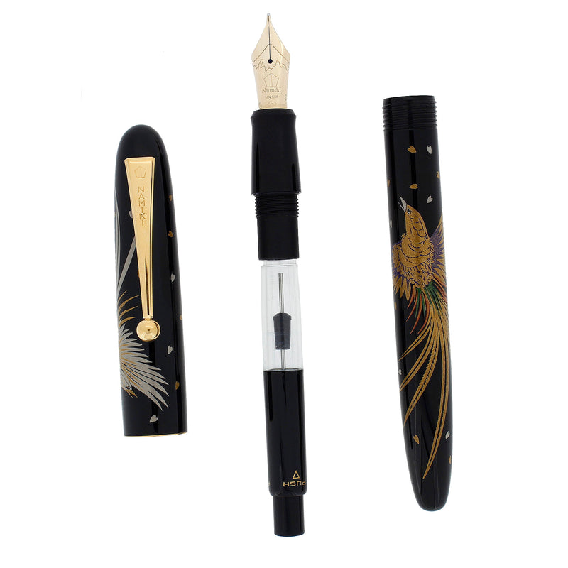 2003 NAMIKI NIPPON ART MAKI-E GOLDEN PHEASANT 14K MED NIB FOUNTAIN PEN OFFERED BY ANTIQUE DIGGER