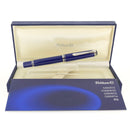 2003 PELIKAN M605 SOUVERAN DARK BLUE 14K MEDIUM NIB FOUNTAIN PEN NEAR MINT/MINT OFFERED BY ANTIQUE DIGGER