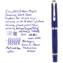 2003 PELIKAN M605 SOUVERAN DARK BLUE 14K MEDIUM NIB FOUNTAIN PEN NEAR MINT/MINT OFFERED BY ANTIQUE DIGGER