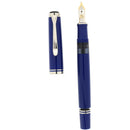 2003 PELIKAN M605 SOUVERAN DARK BLUE 14K MEDIUM NIB FOUNTAIN PEN NEAR MINT/MINT OFFERED BY ANTIQUE DIGGER