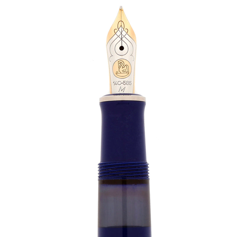 PELIKAN M605 SOUVERAN DARK BLUE FOUNTAIN PEN 14K EXTRA FINE NIB