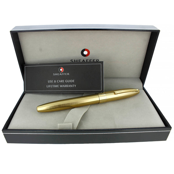 2003 SHEAFFER LEGACY HERITAGE BRUSHED GOLD 18K BROAD NIB FOUNTAIN PEN