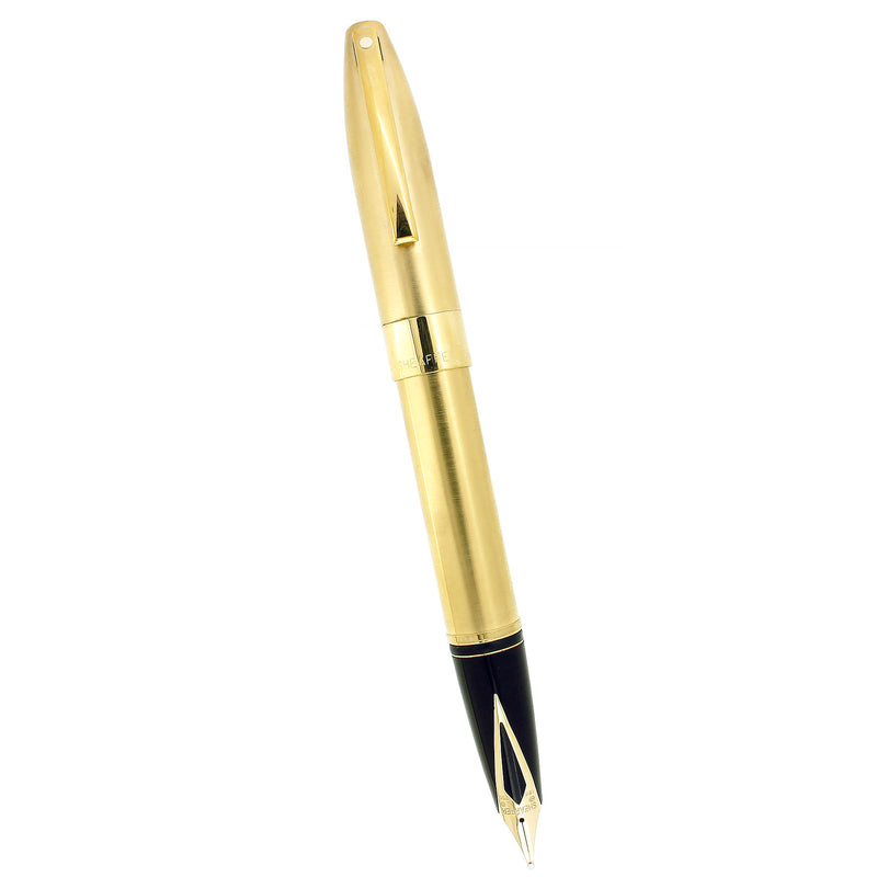 2003 SHEAFFER LEGACY HERITAGE BRUSHED GOLD 18K BROAD NIB FOUNTAIN PEN OFFERED BY ANTIQUE DIGGER