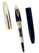 C2003 SHEAFFER LEGACY HERITAGE BLACK LAQUE/PALLADIUM FOUNTAIN PEN NEVER INKED OFFERED BY ANTIQUE DIGGER