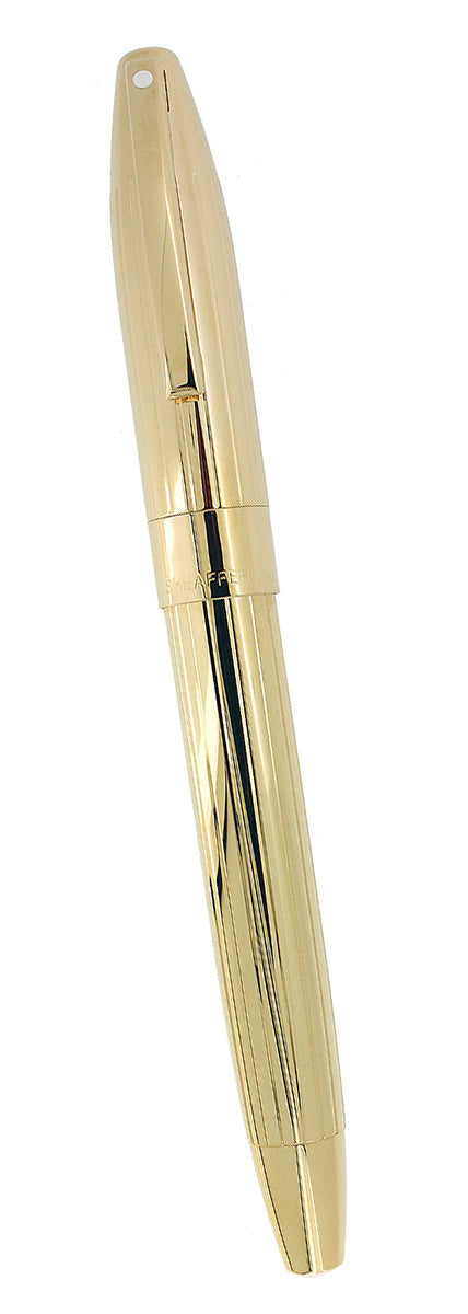 C2003 SHEAFFER LEGACY JIM GASTON SPECIAL EDITION 23K LINEAR GOLD PLATE FOUNTAIN PEN NEVER INKED OFFERED BY ANTIQUE DIGGER