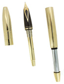 C2003 SHEAFFER LEGACY JIM GASTON SPECIAL EDITION 23K LINEAR GOLD PLATE FOUNTAIN PEN NEVER INKED OFFERED BY ANTIQUE DIGGER