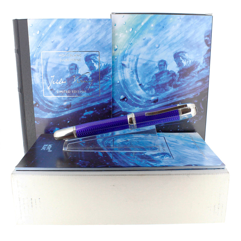 2003 MONTBLANC JULES VERNE WRITERS LIMITED EDITION 18K MED NIB FOUNTAIN PEN NEVER INKED OFFERED BY ANTIQUE DIGGER