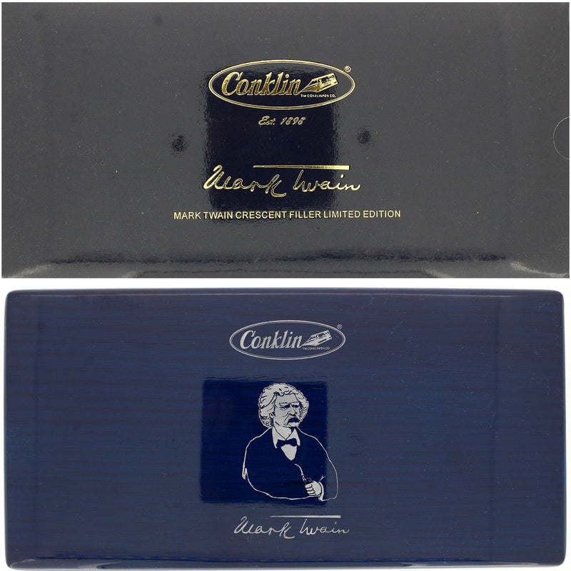 2004 CONKLIN LIMITED EDITION 8 OF 25 MARK TWAIN STERLING VERMEIL CRESCENT FOUNTAIN PEN NEVER INKED OFFERED BY ANTIQUE DIGGER