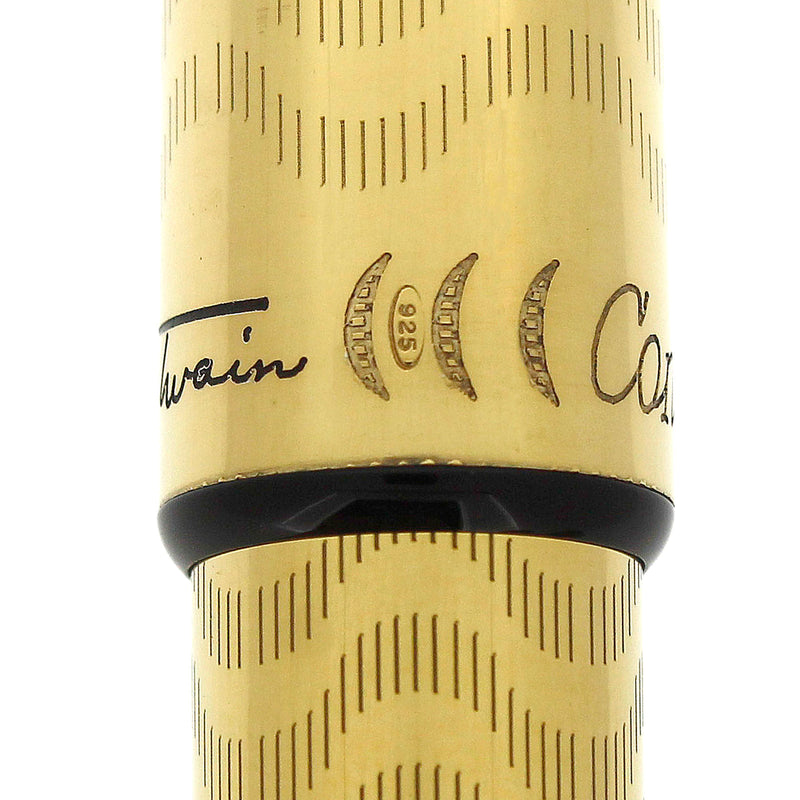 2004 CONKLIN LIMITED EDITION 8 OF 25 MARK TWAIN STERLING VERMEIL CRESCENT FOUNTAIN PEN NEVER INKED OFFERED BY ANTIQUE DIGGER