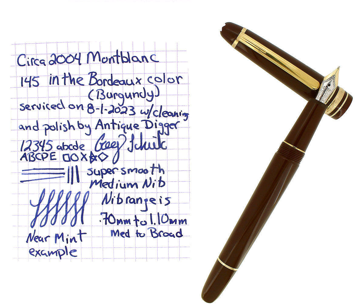 2004 MONTBLANC MEISTERSTUCK N°145 BORDEAUX CLASSIQUE GOLD TRIM MEDIUM