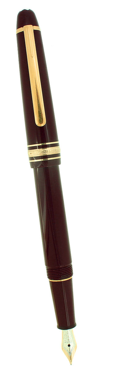 2004 MONTBLANC MEISTERSTUCK N°145 BORDEAUX GOLD TRIM MEDIUM NIB FOUNTAIN PEN OFFERED BY ANTIQUE DIGGER