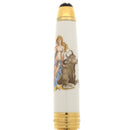 2004 MONTBLANC ANNUAL EDITION CLASSICAL MYTHS EUROPA AND THE BULL MEISSEN PORCELAIN CAP LIMITED EDITION FOUNTAIN PEN NEVER INKED OFFERED BY ANTIQUE DIGGER
