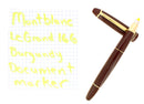 C1995 MONTBLANC MEISTERSTUCK LEGRAND N° 166 BORDEAUX DOCUMENT HIGHLIGHTER MARKER OFFERED BY ANTIQUE DIGGER
