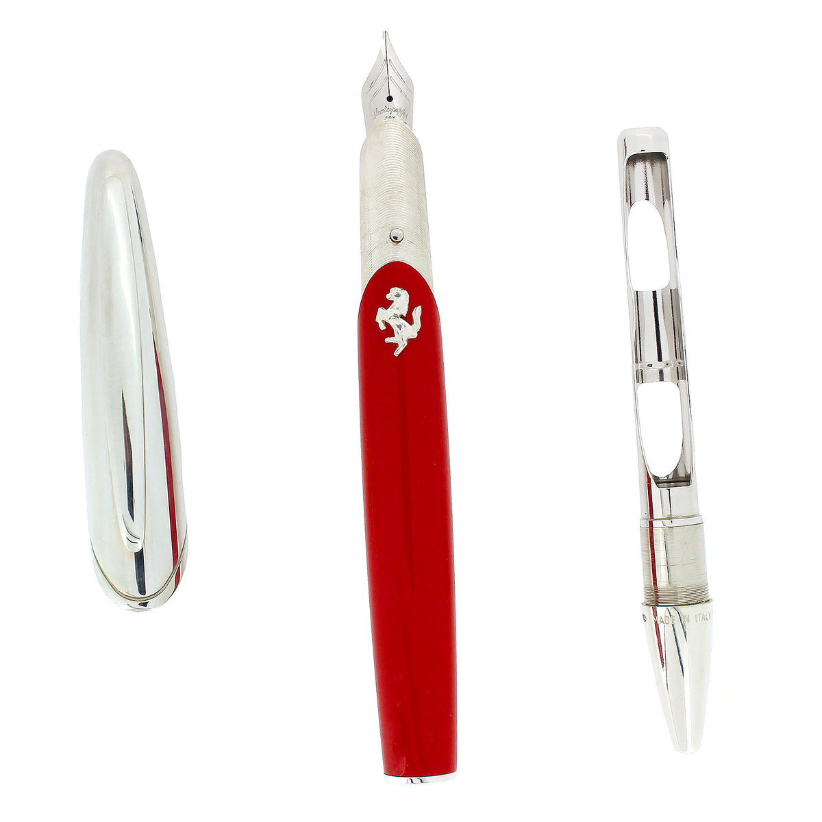 2004 MONTEGRAPPA FOR FERRARI LIMITED EDITION 3/1350 RED & STERLING FOU