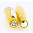 2004 MONTEGRAPPA MIYA YELLOW CELLULOID & STERLING FOUNTAIN PEN NEVER INKED OFFERED BY ANTIQUE DIGGER