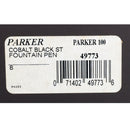 2004 PARKER 100 COBALT BLACK W/PALLADIUM TRIM 18K NIB FOUNTAIN PEN NEVER INKED OFFERED BY ANTIQUE DIGGER