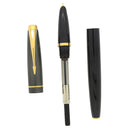 2004 PARKER 100 COBALT BLACK W/GOLD TRIM 18K FINE NIB FOUNTAIN PEN NEVER INKED  OFFERED BY ANTIQUE DIGGER